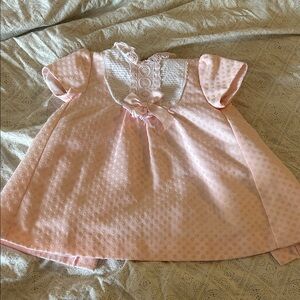 Pink Lace Trim Kids Formal Dress